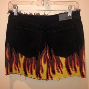 CARMAR denim skirt w/ flames Size 25
